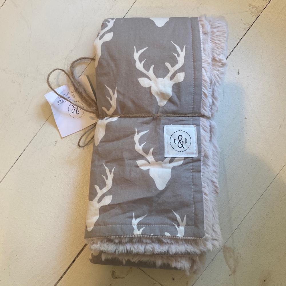 Cole & Dainer baby/toddler blanket Buck Forest Mist
